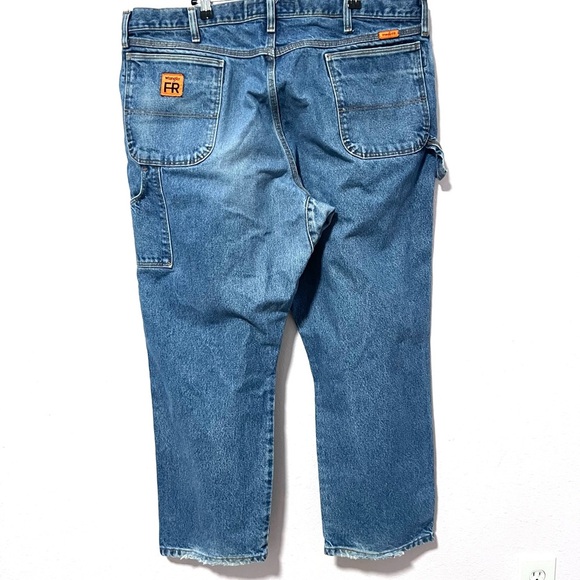 Wrangler FR Riggs workwearRelaxed Medium Wash Jeans 42x30 - Picture 10 of 16